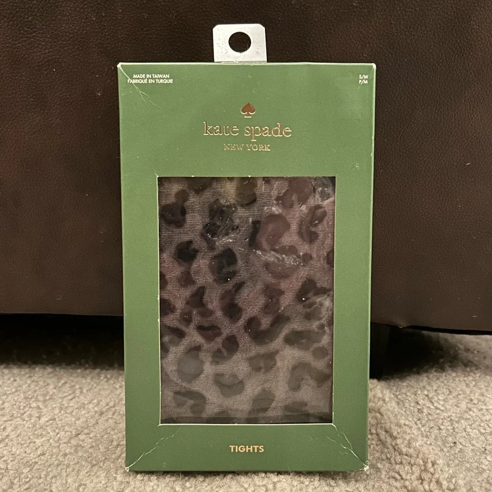 NWT Kate Spade Leopard Tights